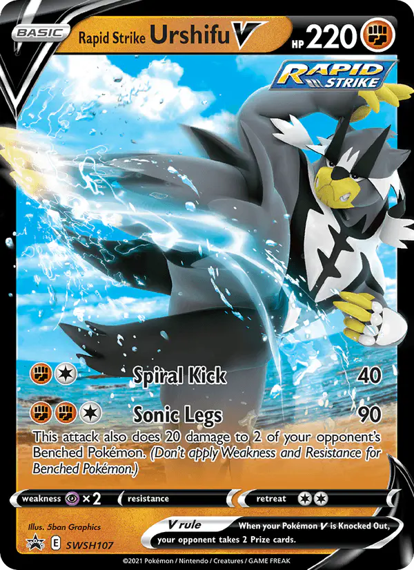 Carta Rapid Strike Urshifu V SWSH107 de SWSH Black Star Promos