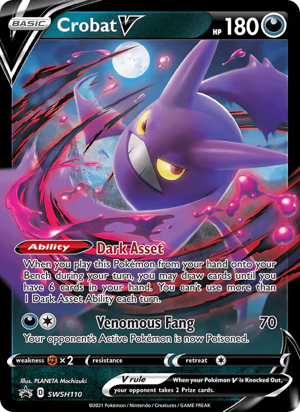 Carta Crobat V SWSH110 de SWSH Black Star Promos