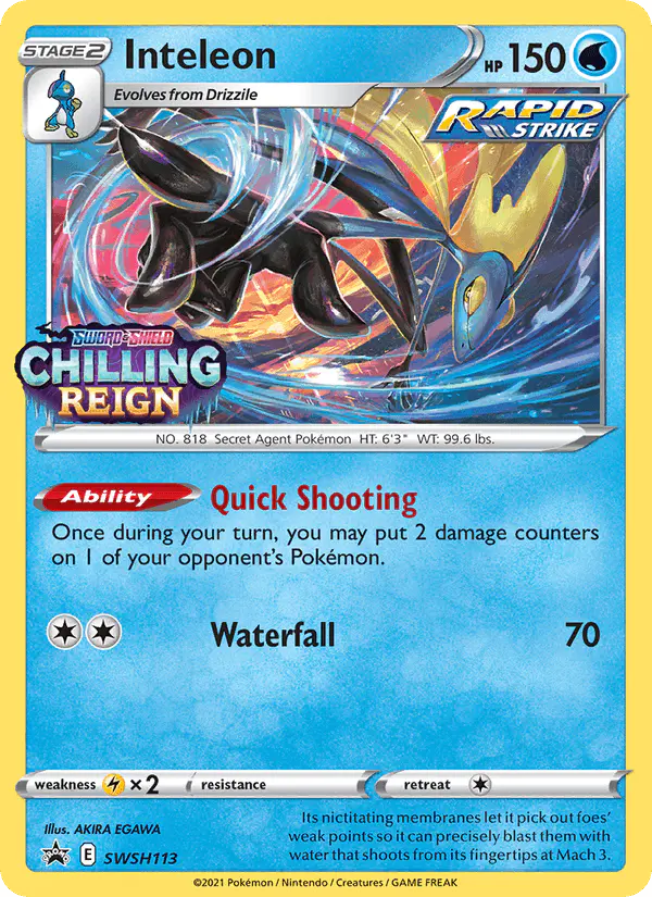 Carta Inteleon SWSH113 de SWSH Black Star Promos