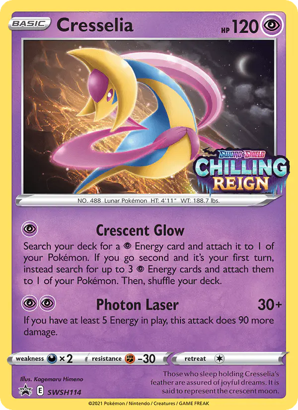 Carta Cresselia SWSH114 de SWSH Black Star Promos
