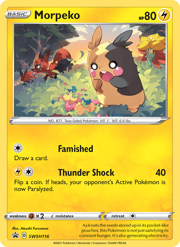 Carta Morpeko SWSH116 de SWSH Black Star Promos