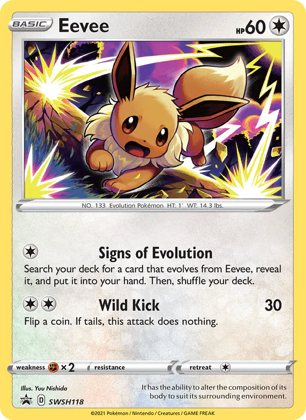 Carta Eevee SWSH118 de SWSH Black Star Promos