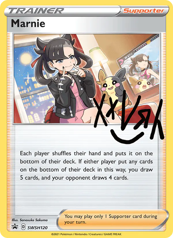 Carta Marnie SWSH120 de SWSH Black Star Promos