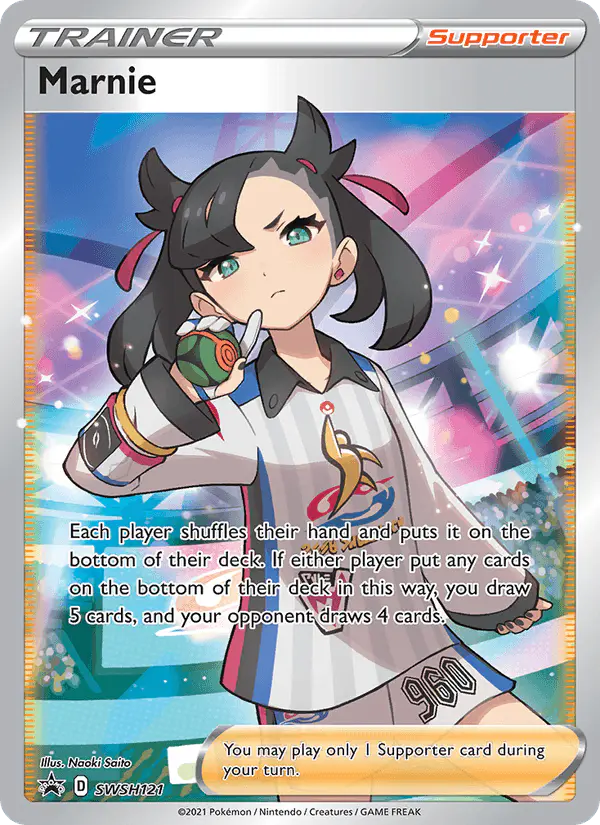 Carta Marnie SWSH121 de SWSH Black Star Promos