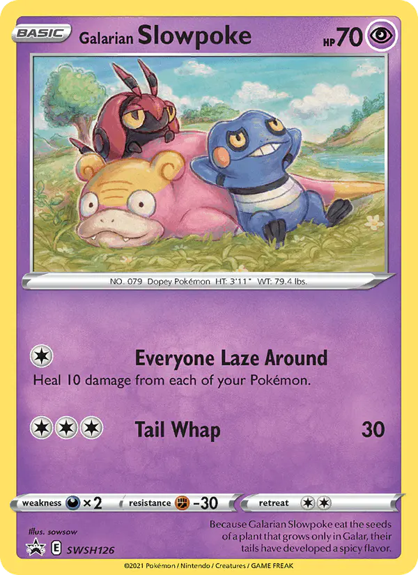 Carta Galarian Slowpoke SWSH126 de SWSH Black Star Promos
