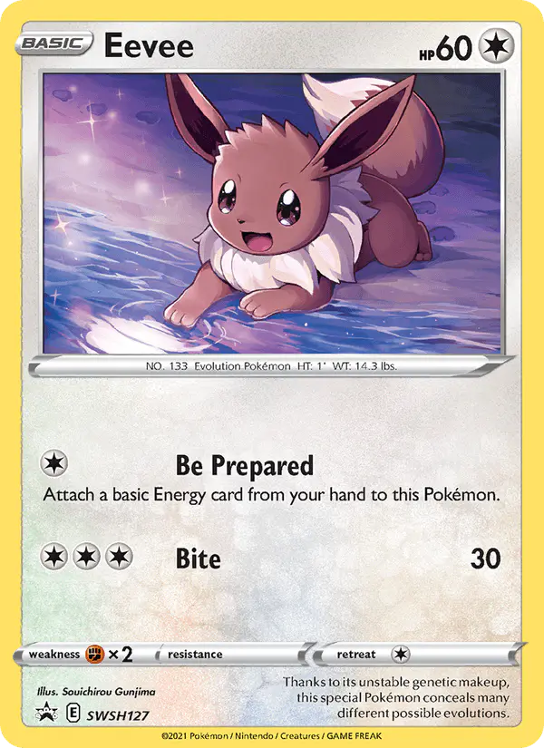 Carta Eevee SWSH127 de SWSH Black Star Promos