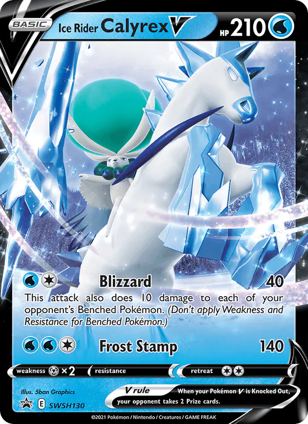 Carta Ice Rider Calyrex V SWSH130 de SWSH Black Star Promos