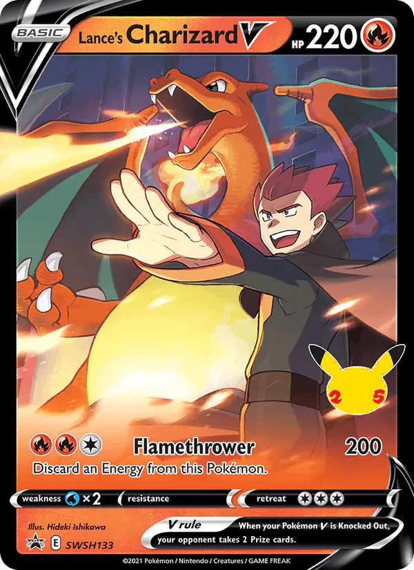 Carta Lance's Charizard V SWSH133 de SWSH Black Star Promos