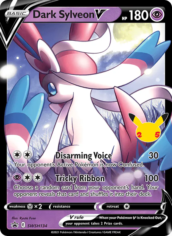 Carta Dark Sylveon V SWSH134 de SWSH Black Star Promos