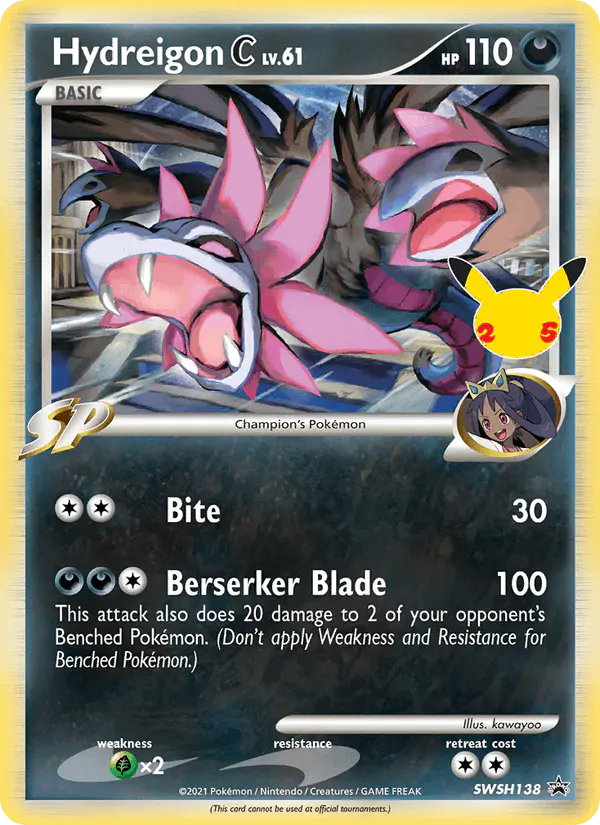 Carta Hydreigon C SWSH138 de SWSH Black Star Promos