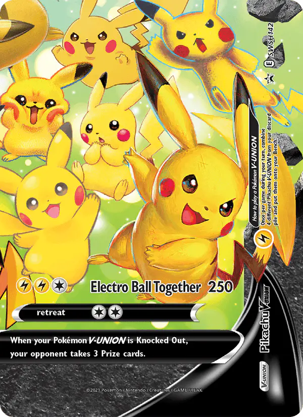 Carta Pikachu V-UNION SWSH142 de SWSH Black Star Promos