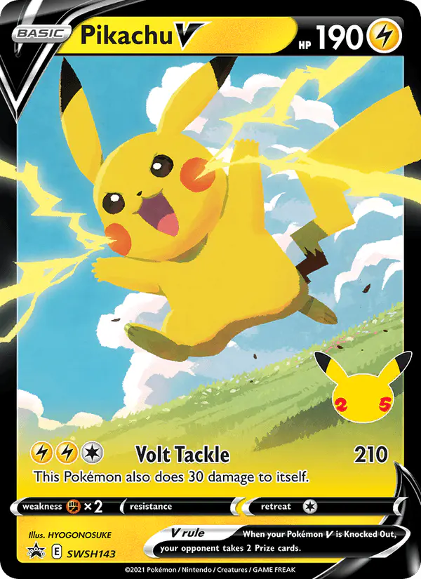 Carta Pikachu V SWSH143 de SWSH Black Star Promos