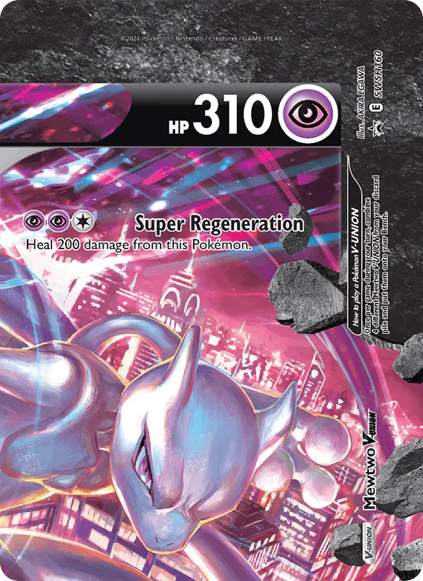 Carta Mewtwo V-UNION SWSH160 de SWSH Black Star Promos