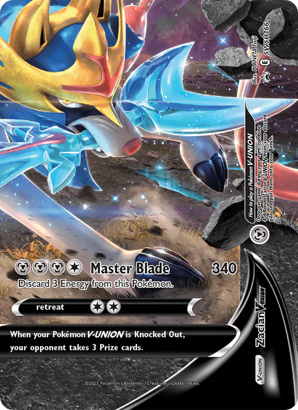 Carta Zacian V-UNION SWSH166 de SWSH Black Star Promos