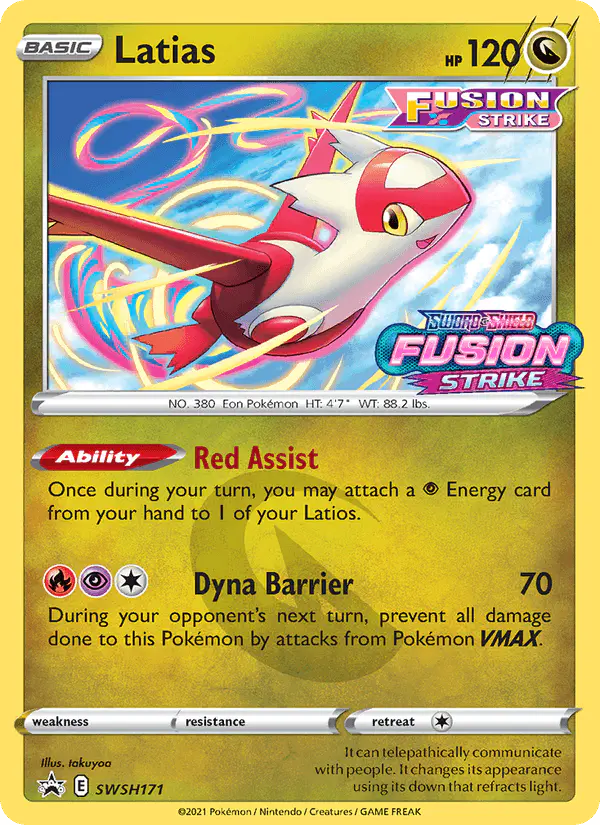 Carta Latias SWSH171 de SWSH Black Star Promos