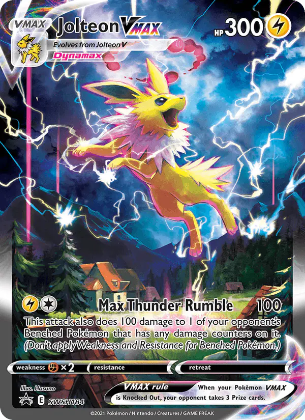 Carta Jolteon VMAX SWSH184 de SWSH Black Star Promos