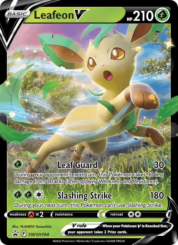 Carta Leafeon V SWSH194 de SWSH Black Star Promos