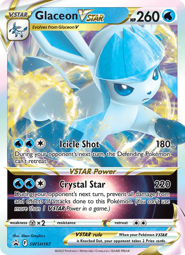 Carta Glaceon VSTAR SWSH197 de SWSH Black Star Promos