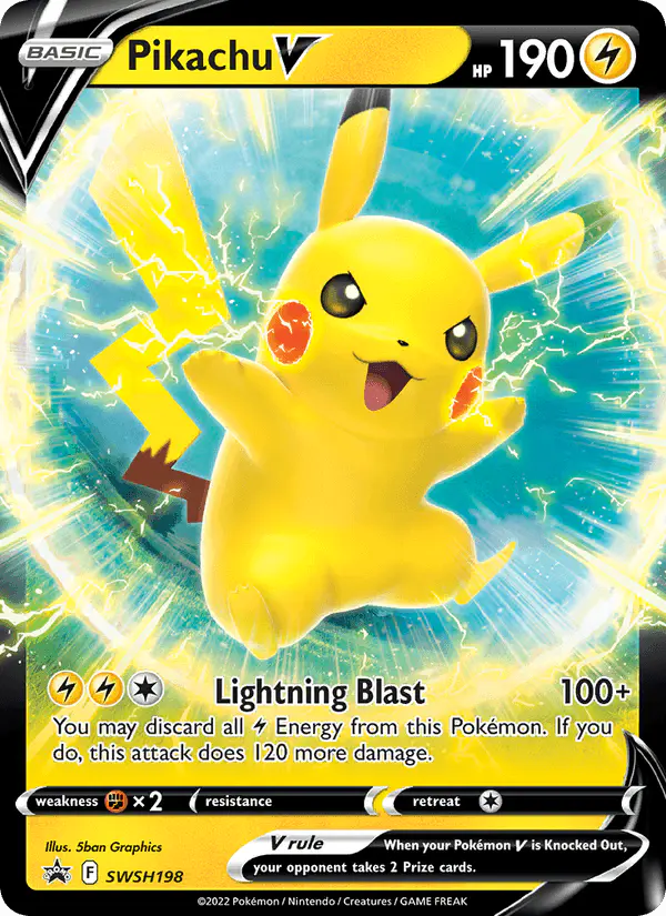 Carta Pikachu V SWSH198 de SWSH Black Star Promos