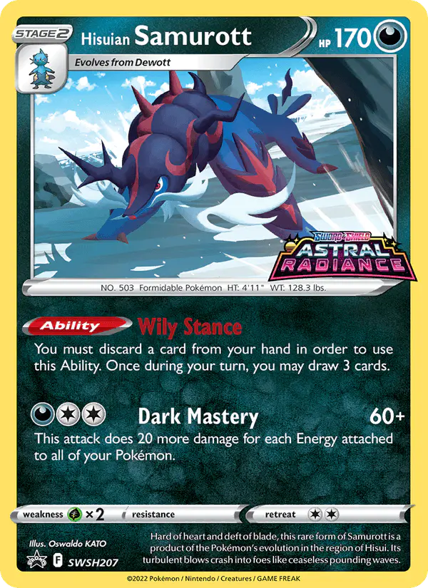 Carta Hisuian Samurott SWSH207 de SWSH Black Star Promos