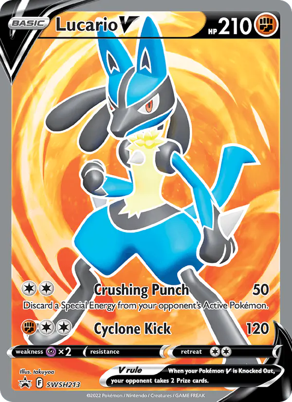 Carta Lucario V SWSH213 de SWSH Black Star Promos