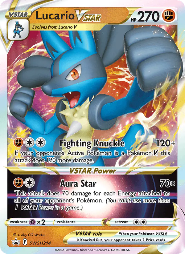 Carta Lucario VSTAR SWSH214 de SWSH Black Star Promos