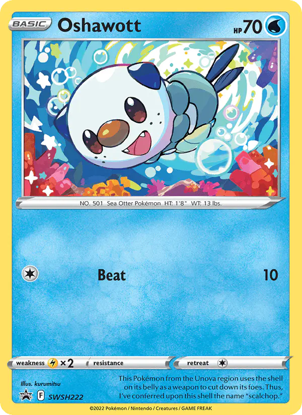 Carta Oshawott SWSH222 de SWSH Black Star Promos