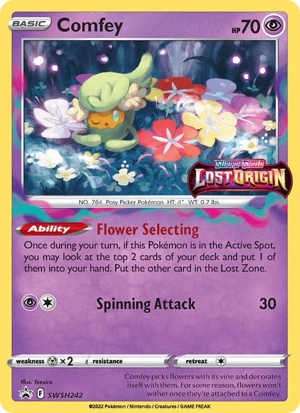 Carta Comfey SWSH242 de SWSH Black Star Promos