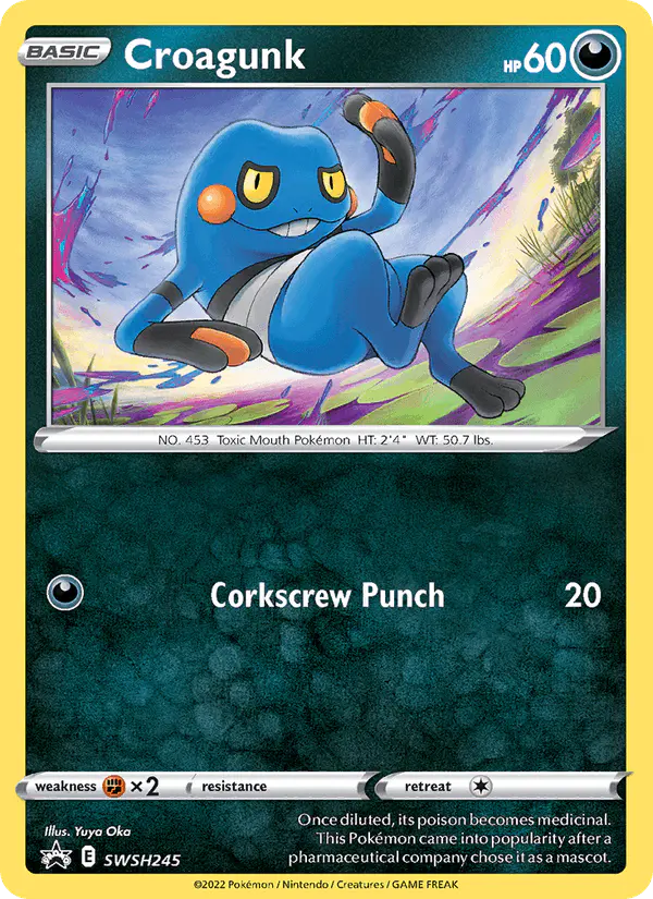 Carta Croagunk SWSH245 de SWSH Black Star Promos
