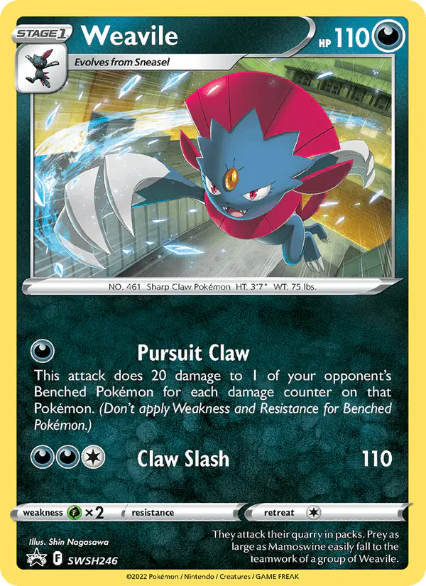 Carta Weavile SWSH246 de SWSH Black Star Promos
