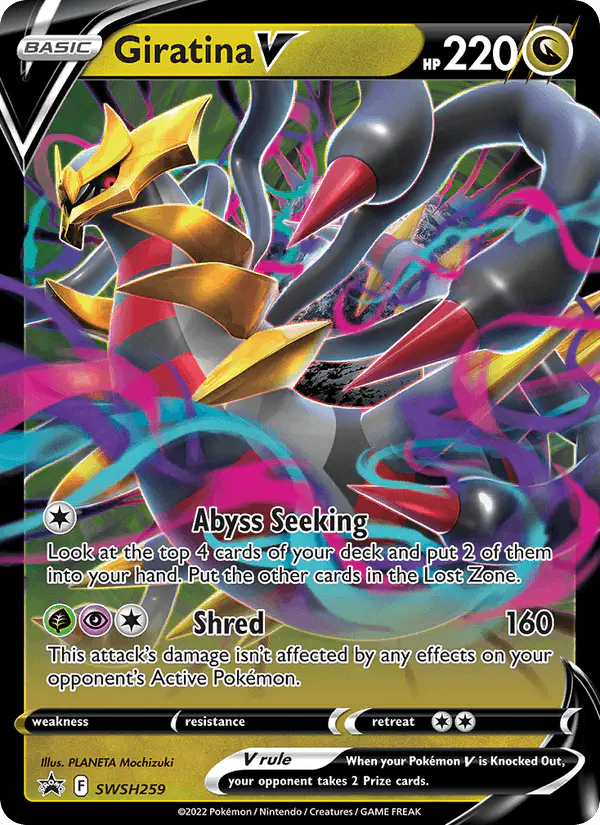 Carta Giratina V SWSH259 de SWSH Black Star Promos