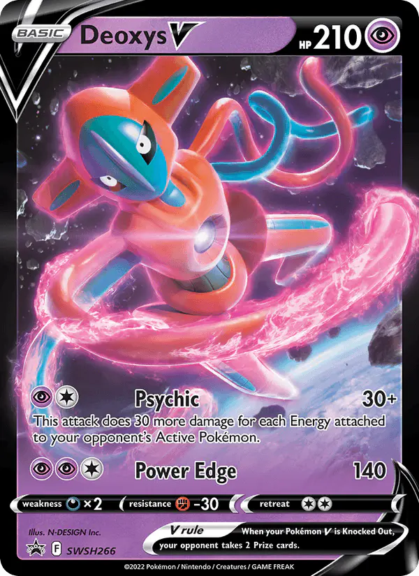 Carta Deoxys V SWSH266 de SWSH Black Star Promos