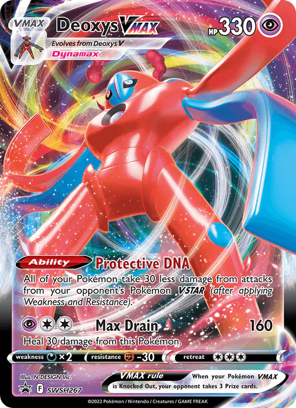 Carta Deoxys VMAX SWSH267 de SWSH Black Star Promos