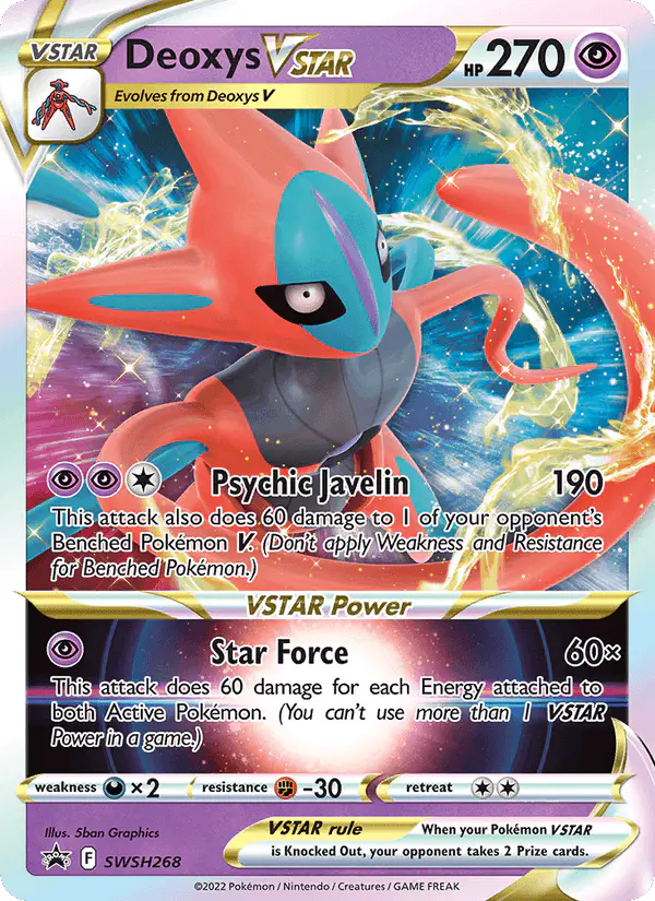 Carta Deoxys VSTAR SWSH268 de SWSH Black Star Promos