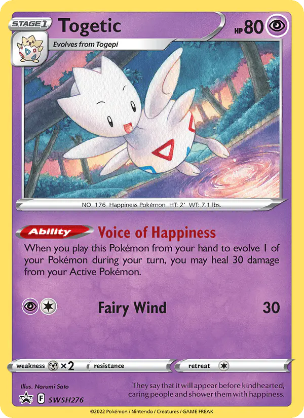Carta Togetic SWSH276 de SWSH Black Star Promos