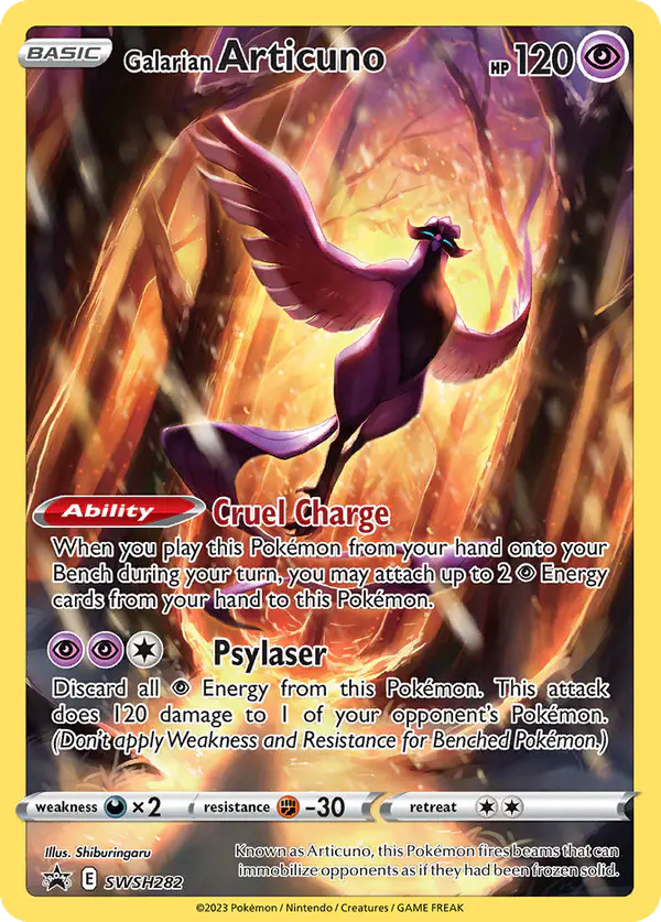 Carta Galarian Articuno SWSH282 de SWSH Black Star Promos