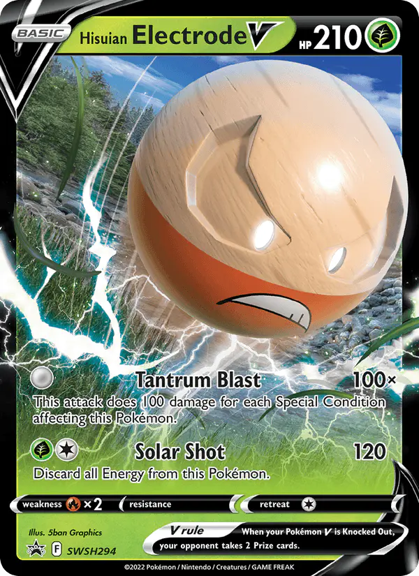 Carta Hisuian Electrode V SWSH294 de SWSH Black Star Promos