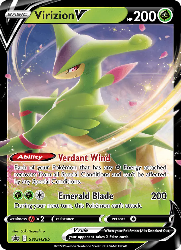 Carta Virizion V SWSH295 de SWSH Black Star Promos