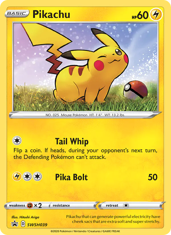 Carta Pikachu SWSH039 de SWSH Black Star Promos