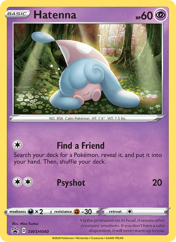 Carta Hatenna SWSH040 de SWSH Black Star Promos