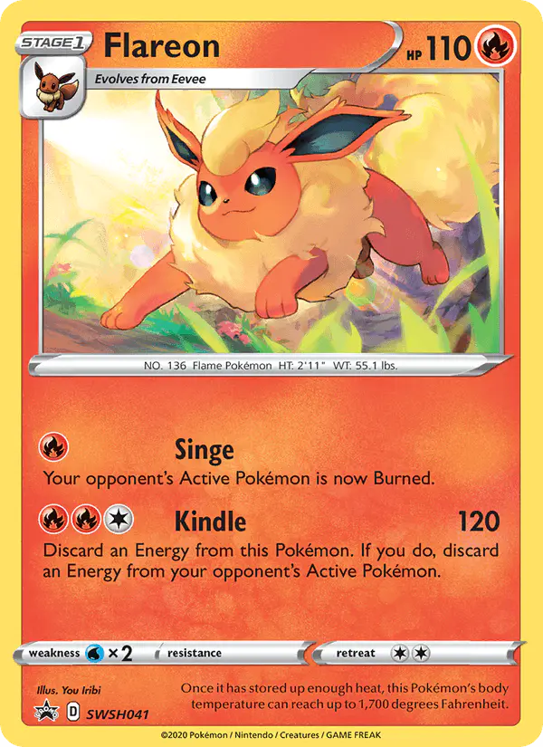 Carta Flareon SWSH041 de SWSH Black Star Promos