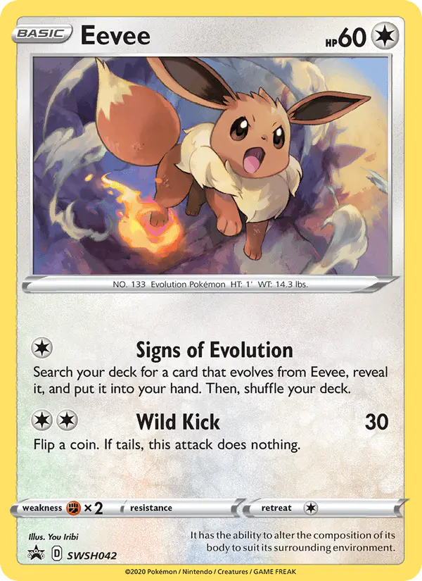 Carta Eevee SWSH042 de SWSH Black Star Promos