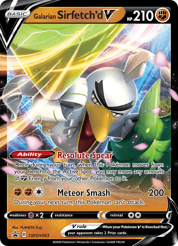 Carta Galarian Sirfetch'd V SWSH043 de SWSH Black Star Promos