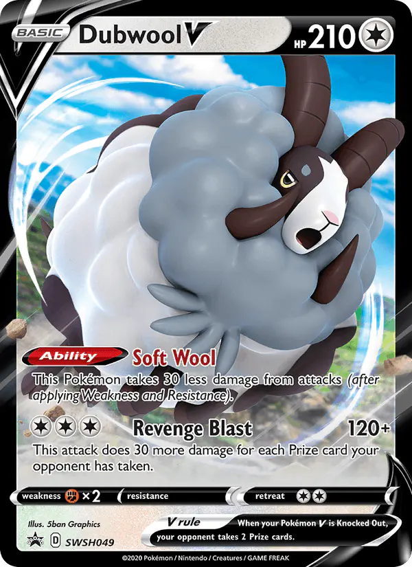 Carta Dubwool V SWSH049 de SWSH Black Star Promos