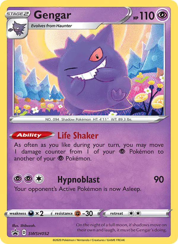 Carta Gengar SWSH052 de SWSH Black Star Promos