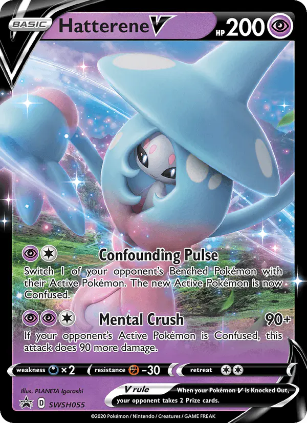 Carta Hatterene V SWSH055 de SWSH Black Star Promos
