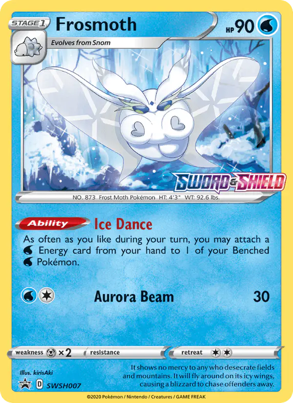 Carta Frosmoth SWSH007 de SWSH Black Star Promos