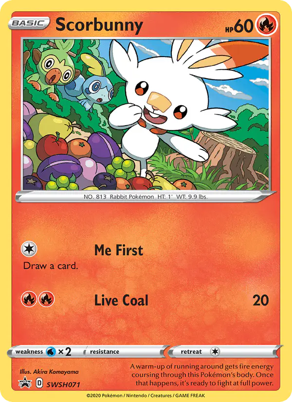 Carta Scorbunny SWSH071 de SWSH Black Star Promos