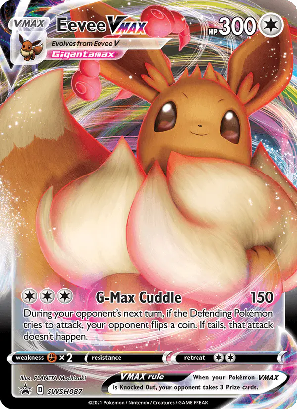 Carta Eevee VMAX SWSH087 de SWSH Black Star Promos