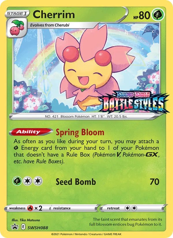 Carta Cherrim SWSH088 de SWSH Black Star Promos
